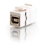 C2G 28749 Snap-In USB B/B Female Keystone Insert Module, TAA Compliant, White