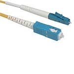 C2G 37112 OS2 Fiber Optic Cable - LC-SC 9/125 Simplex Single-Mode PVC Fiber Cable, Yellow (32.8 Feet, 10 Meters)