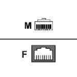 Sun/Cisco Crossover Adapter Rj-45m to Rj-45f