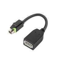 Lenovo ThinkStation Mini DP to DP Adapter - DisplayPort/Mini DisplayPort A/V Cable for Audio/Video Device, Graphics Card, Workstation - First End: 1 x DisplayPort Female Digital Audio/Video - Second E