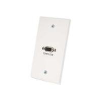 C2G 41023 VGA Pass Through Single Gang Wall Plate, White