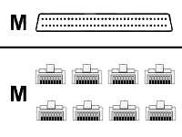 8 Lead Octal Cable (68pin/8 Male Rj45 S)