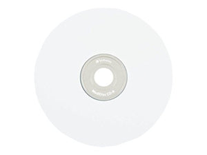 Verbatim 700MB 52x White Inkjet Printable Recordable MediDisc CD-R, 50-Disc Spindle 94737