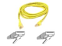 Belkin 5ft Cable Patch CAT5 UTP-4PR RJ45M YLW Snagless ( A3L791-05-YLW-S )