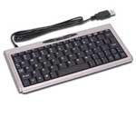 Solidtek Super Mini Kb Size Only 4X9 USB 77 Key Silver with Black Design