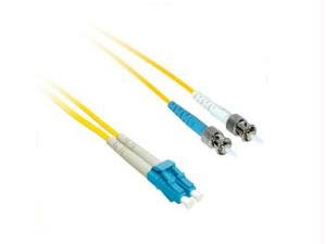 C2G 37483 OS2 Fiber Optic Cable - LC-ST 9/125 Duplex Single-Mode PVC Fiber Cable, Yellow (32.8 Feet, 10 Meters)