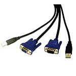 C2G 14176 USB 2.0 + SXGA KVM Cable, Black (10 Feet, 3.04 Meters)