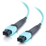 10m MTP Fiber 10gb 50/125 Multimode Aqua Patch Cable