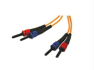 C2G 06924 OM1 Fiber Optic Cable - ST-ST 62.5/125 Duplex Multimode PVC Fiber Cable, Orange (98.4 Feet, 30 Meters)