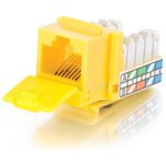 C2G 35208 Cat5e 90° RJ45 Unshielded Keystone Jack, Yellow