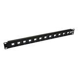 Tripp Lite 12-Port Keystone Blank Patch Panel RJ45, USB, HDMI, Cat5e / Cat6 Rackmount Unshielded 2URM (N062-012-KJ)