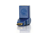 C2G 40434 Velocity 90° Rotating HDMI Female to HDMI Mini Male Port Saver Adapter, Blue