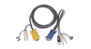 IOGEAR Micro-Lite Bonded All-in-One USB KVM Cable, 10 Feet (G2L5303U)