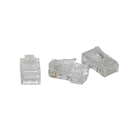 C2G 01940 RJ45 Cat5 8x8 Modular Plug for Flat Stranded Cable Multipack (50 Pack)