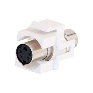 C2G 03823 Snap-In S-Video F/F Keystone Module, White