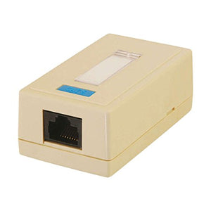 C2G 03834 1-Port Cat5e Surface Mount Box, Ivory