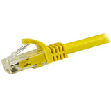 StarTech.com Cat6 Patch Cable - 1 ft - Yellow Ethernet Cable - Snagless RJ45 Cable - Ethernet Cord - Cat 6 Cable - 1ft (N6PATCH1YL)