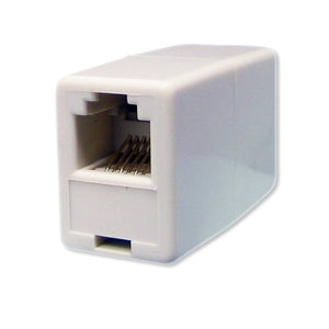 6P6C F/F Modular Coupler - White