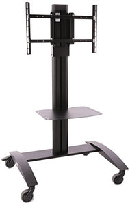 32" to 60" Universal Flat Panel TV Cart - Black with metal shelf (SR560-M)