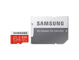 Samsung Evo Plus Class 10 Micro SDXC with Adapter, 64GB (MB-MC64GA)