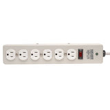 Tripp Lite Waber Surge Protector Power Strip Metal 6 Outlet 6-Feet Cord