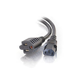 C2G 29810 16 AWG 1-to-2 Power Cord Splitter - NEMA 5-15P to 1 NEMA 5-15 +1 IEC320C13, TAA Compliant, Black (1.5 Feet, 0.45 Meters)