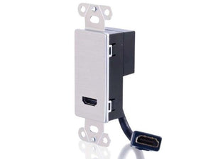 C2G 41042 HDMI Pass Through Decorative Wall Plate, Aluminum