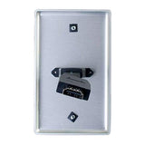 C2G 39870 HDMI Pass Through Single Gang Wall Plate, Brushed Aluminum