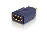 C2G 40435 Velocity HDMI Female to Mini HDMI Male Adapter, Blue