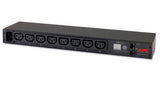 APC by Schneider Electric Rack PDU, Metered, 1U, 16A, 208/230V, (8) C13