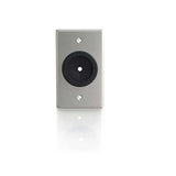 C2G 40489 1.5 Inch Grommet Cable Pass Through Single Gang Wall Plate, Brushed Aluminum
