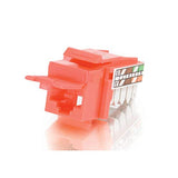 C2G 35204 Cat5e 90° RJ45 Unshielded Keystone Jack, Red