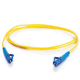 C2G 37103 OS2 Fiber Optic Cable - LC-LC 9/125 Simplex Single-Mode PVC Fiber Cable, Yellow (3.3 Feet, 1 Meter)