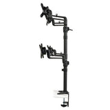 TRIPP LITE Quad Display LCD Flex Arm Desk Mount Clamp 13-Inch-27-Inch Flat Screen