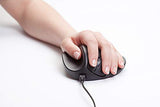 Hippus LS2WL Wired Light Click Handshoe Mouse (Left Hand, Small, Black)