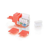 C2G 35204 Cat5e 90° RJ45 Unshielded Keystone Jack, Red