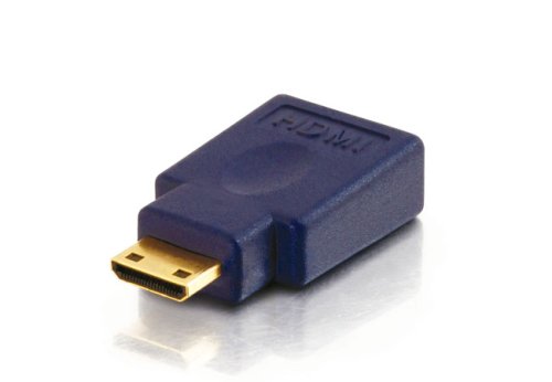 C2G 40435 Velocity HDMI Female to Mini HDMI Male Adapter, Blue