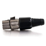 XLR in-Line Female Connector - Connecter - Color: Black and Silver