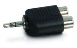 C2G 40645 3.5mm Stereo Male To Dual RCA Female Audio Adapter, TAA Compliant, Black