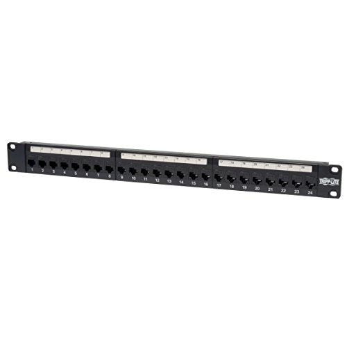 Tripp Lite N254-024 Cat6 Feedthrough Patch Panel, 1U - 24 Port