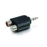 C2g 3.5mm Stereo Male To Dual Rca Female Audio Adapter - 2 X Rca Female - 1 X Mini-phone Male - Bla