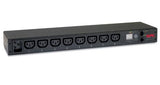 APC by Schneider Electric Rack PDU, Metered, 1U, 16A, 208/230V, (8) C13