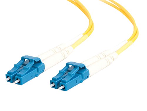 C2G 26566 OS2 Fiber Optic Cable - LC-LC 9/125 Duplex Single-Mode PVC Fiber Cable, Yellow (16.4 Feet, 5 Meters)