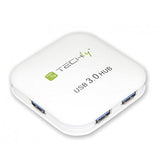 Techly 4 Port Hub USB 3.0 - White