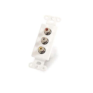 C2G/Cables to Go 41011 Composite Video and RCA Stereo Pass Through Wall Plate - White