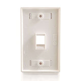 1-Port Single Gang Multimedia Keystone Wall Plate - White