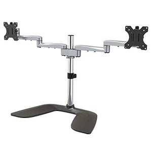 Dual Monitor Stand - Articulating Arms - Height Adjustable - for Vesa Mount Monitors up to 32" - Steel & Aluminum (Armdualss)