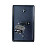 C2G HDMI Pass Through Single Gang Electrical Distribution Wall Plate Black (39878)