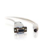 C2G 25041 DB9 Female to 8-Pin Mini-DIN Serial RS232 Male Adapter Cable, Grey (6 Feet, 1.82 Meters)