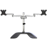 Dual Monitor Stand - Articulating Arms - Height Adjustable - for Vesa Mount Monitors up to 32" - Steel & Aluminum (Armdualss)